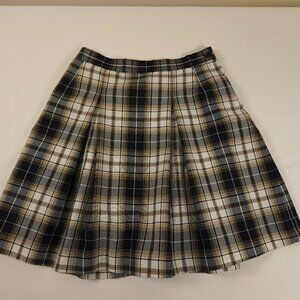 Plaid Pleated Skirt W/ Pocket – Dennis Uniform – Size 14.5 – Made in USA